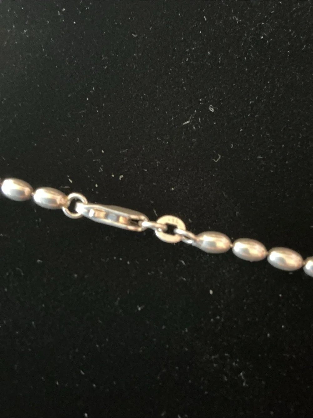 Sterling Silver 925 Beaded Ball Chain Necklace